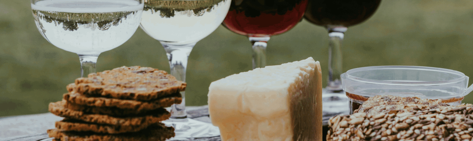 Wine and cheese banner