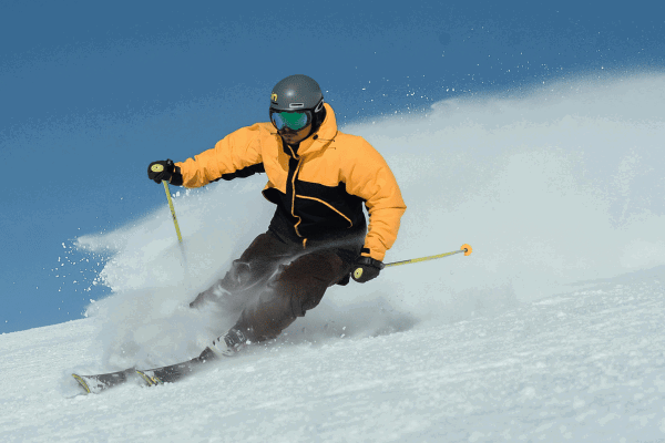 person skiing